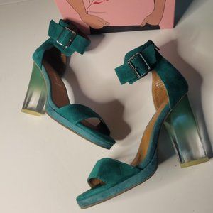 Jeffrey Campbell Green Suede Soiree US 9